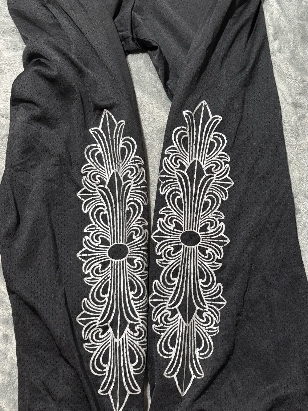 Like new Chrome Hearts mesh varsity pants
